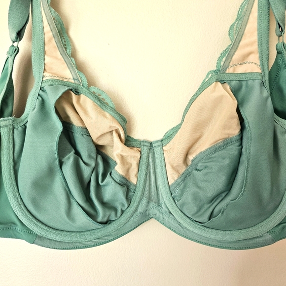 Modern Movement Scalloped Lace Underwire Bra 36DD/36E Full Coverage - Picture 6 of 8